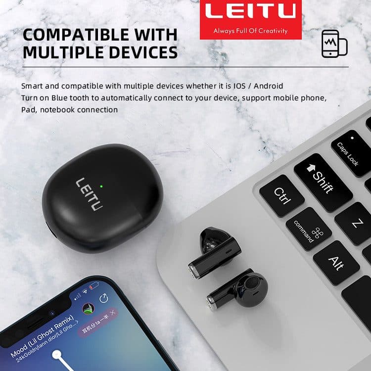 هندزفری بی سیم لیتو (LEITU) مدل LT-8 — تصویر ۵