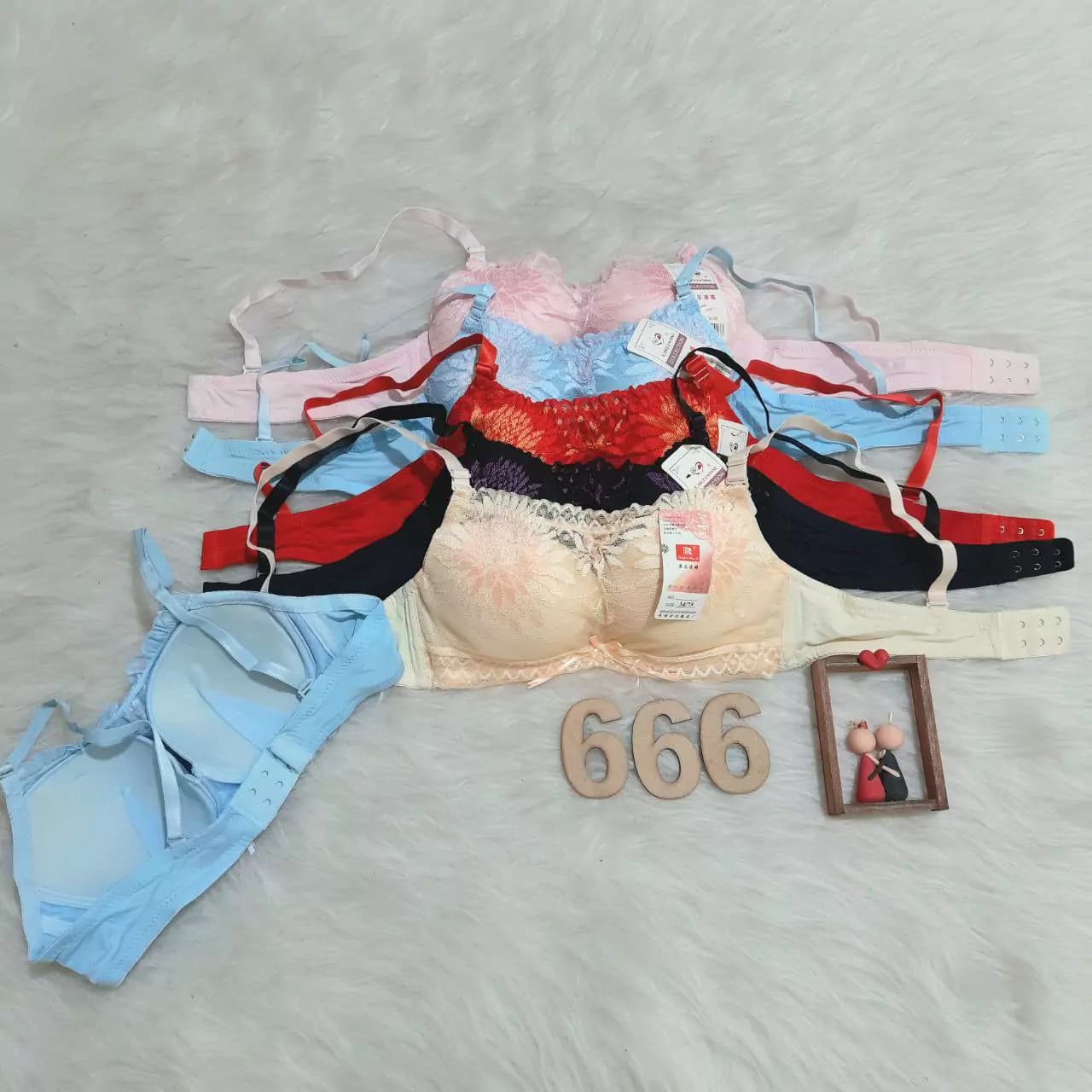 سوتین اسفنجی زیرکتی دخترانه کد 666 (پک 6تایی)