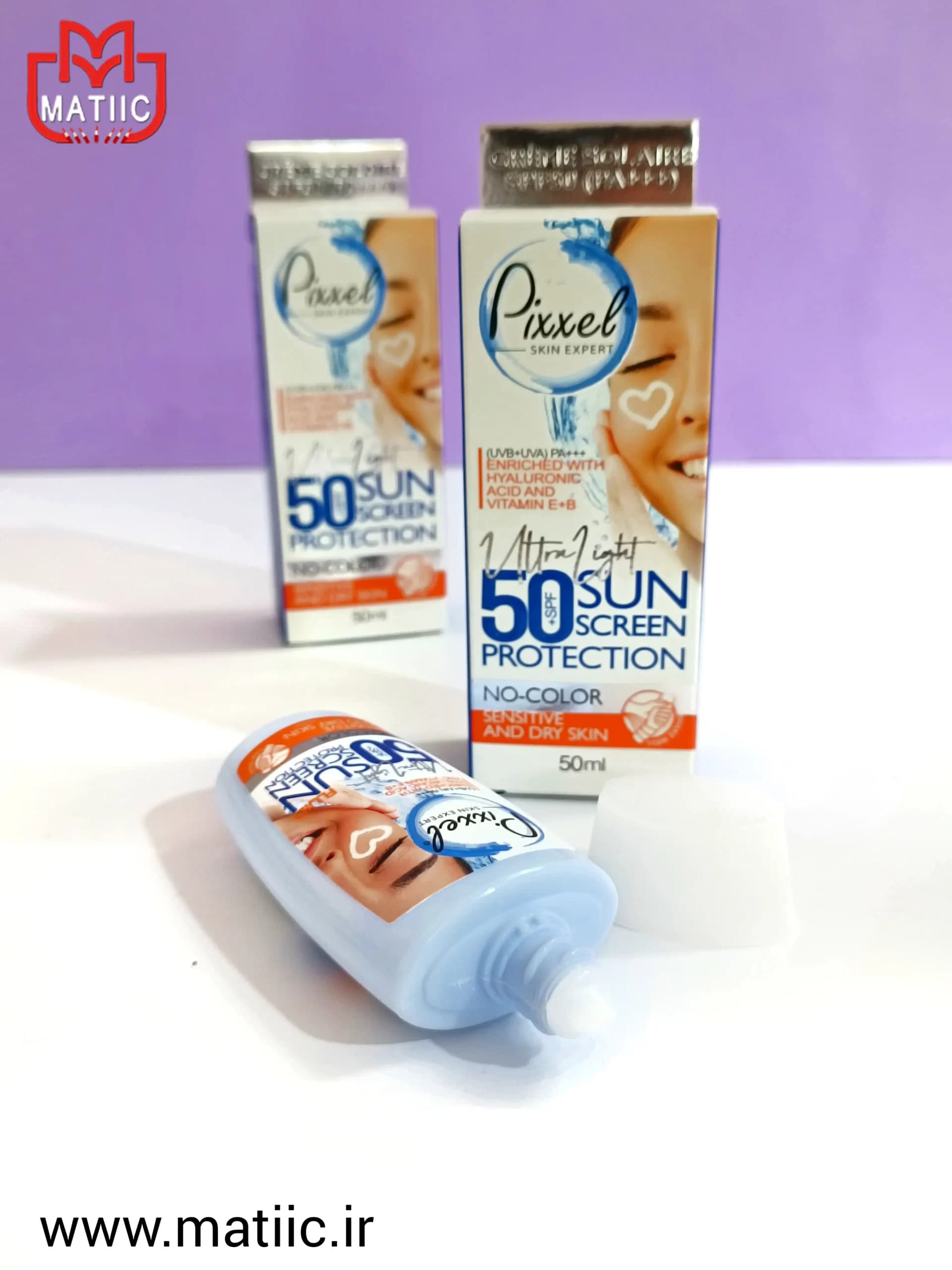 کرم ضد آفتاب بی رنگ پیکسل مناسب پوست های خشک و حساس Spf50 — تصویر ۳