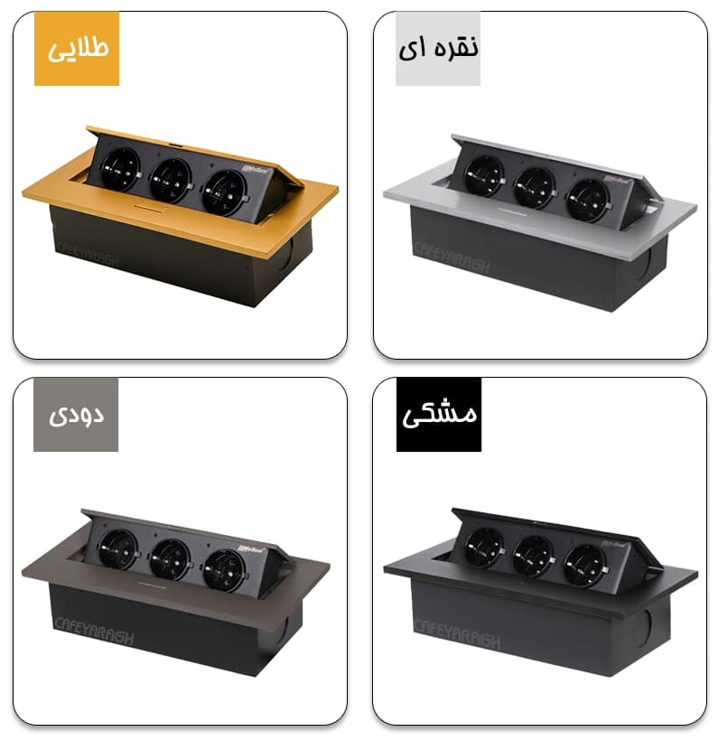 پریز توکار رومیزی ملونی مدل 10016 — تصویر ۲