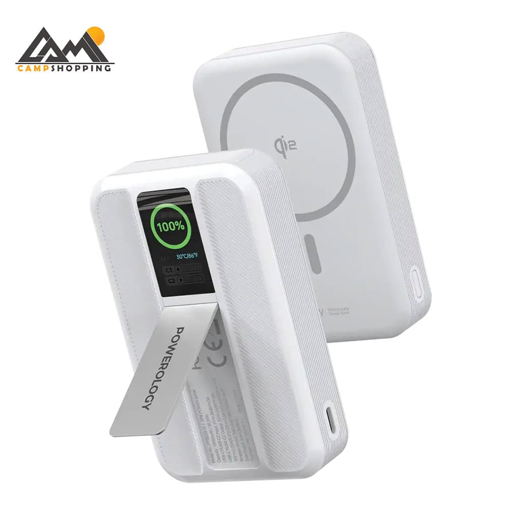پاوربانک وایرلس پاورولوجی مدل PPB20910WH ظرفیت 10000 میلی آمپر — تصویر ۲
