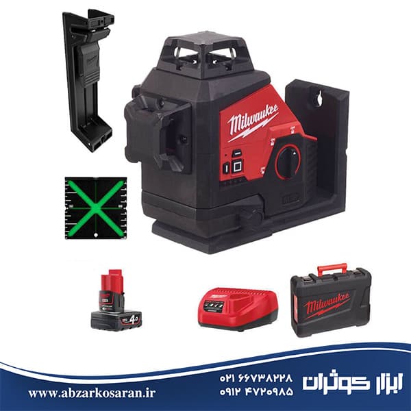 تراز لیزری 360 درجه میلواکی Milwaukee مدل M123PL-401C
