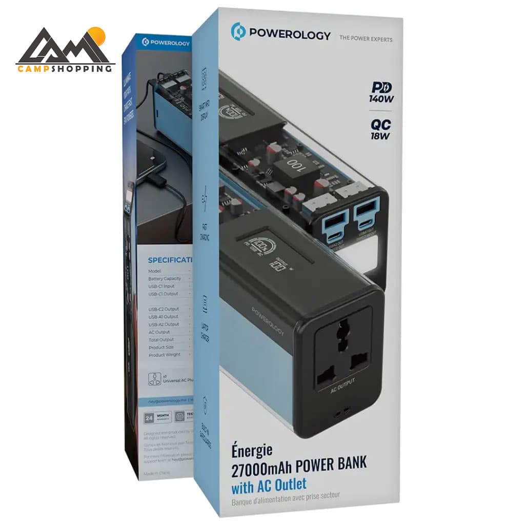 پاوربانک پاورولوجی مدل Énergie کد PPBCHA93BK حجم 27000 میلی آمپر — تصویر ۵