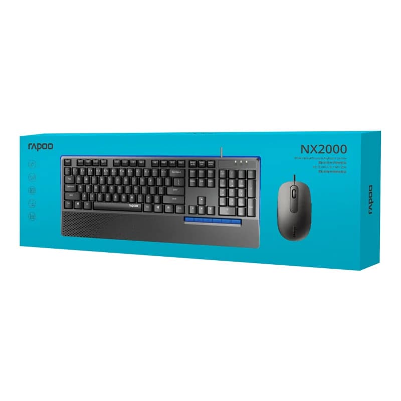 ماوس و کیبورد رپو مدل NX2000 FA Black — تصویر ۴