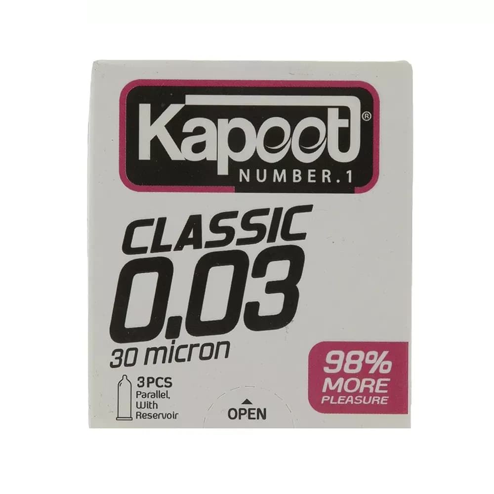 کاندوم کاپوت مدل Classic 30 Micron بسته 3 عددی
