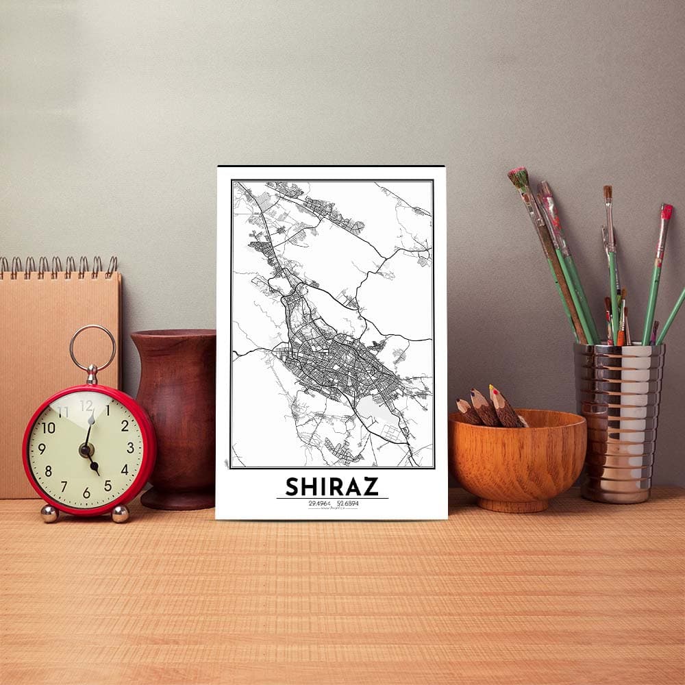 تابلو شاسی آواویز مدل نقشه شیراز کد Avaviz-Map-4G1312 — تصویر ۳