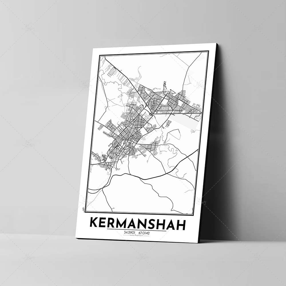 تابلو شاسی آواویز مدل نقشه کرمانشاه کد Avaviz-Map-4G1308