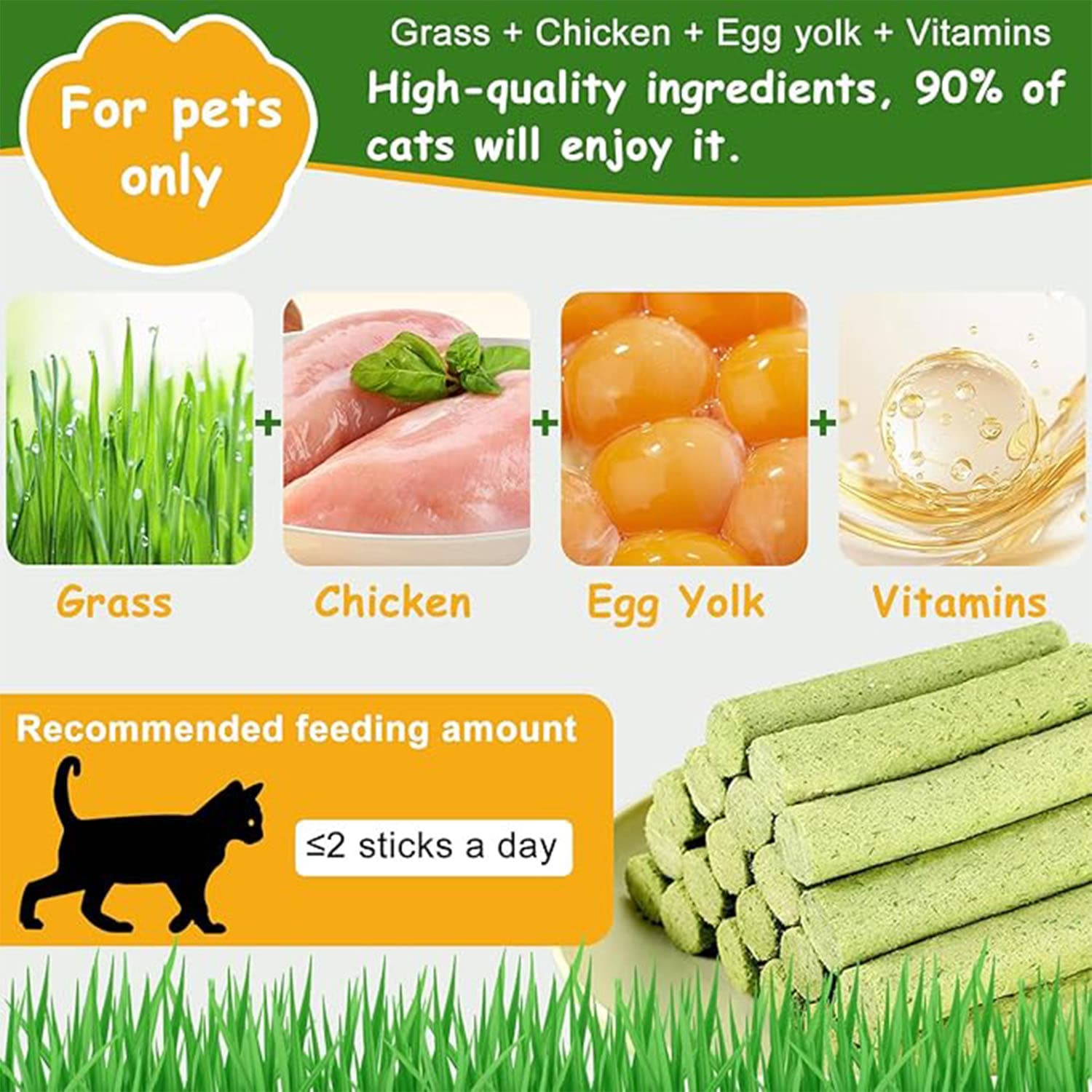 تشویقی کت گرس گربه Cat Grass تعداد 6 عددی — تصویر ۴