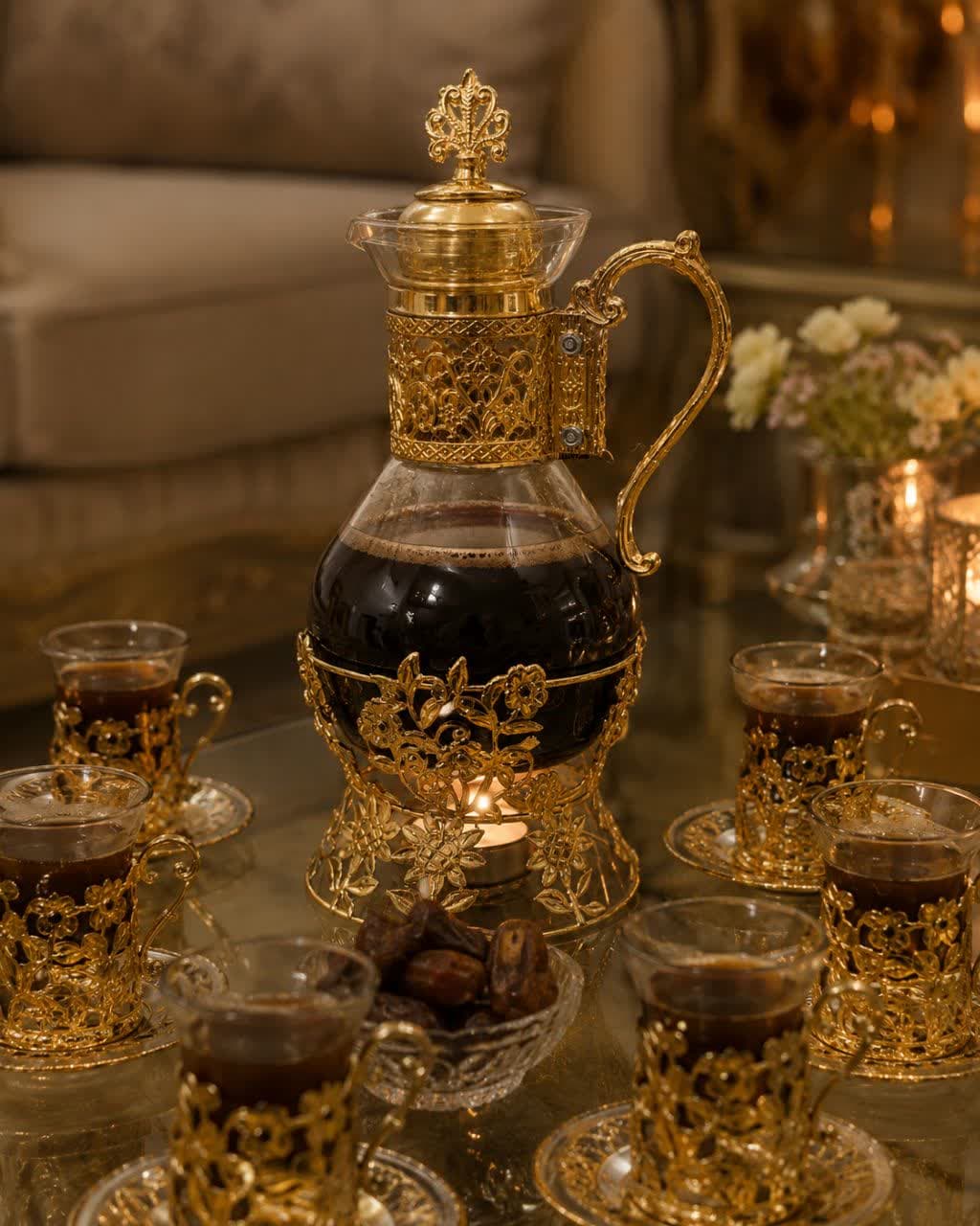 قهوه جوش طلایی و انتیک