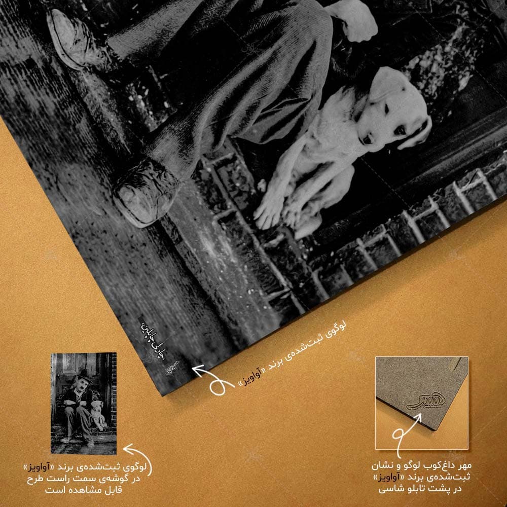 تابلو شاسی آواویز مدل چارلی چاپلین کد 4G426 — تصویر ۶