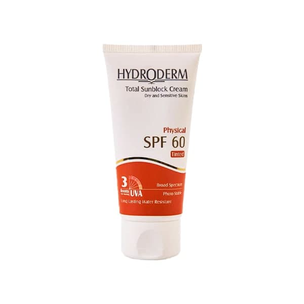 کرم ضد آفتاب رنگی هیدرودرم بژ روشن _Spf60