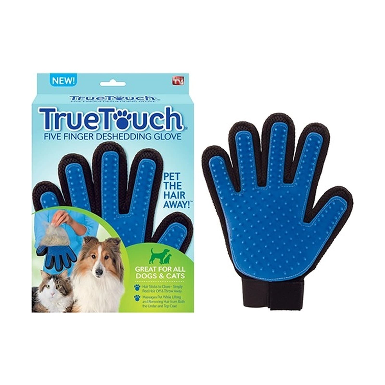 دستکش پرزگیر و ماساژ سگ و گربه تروتاچ True Touch