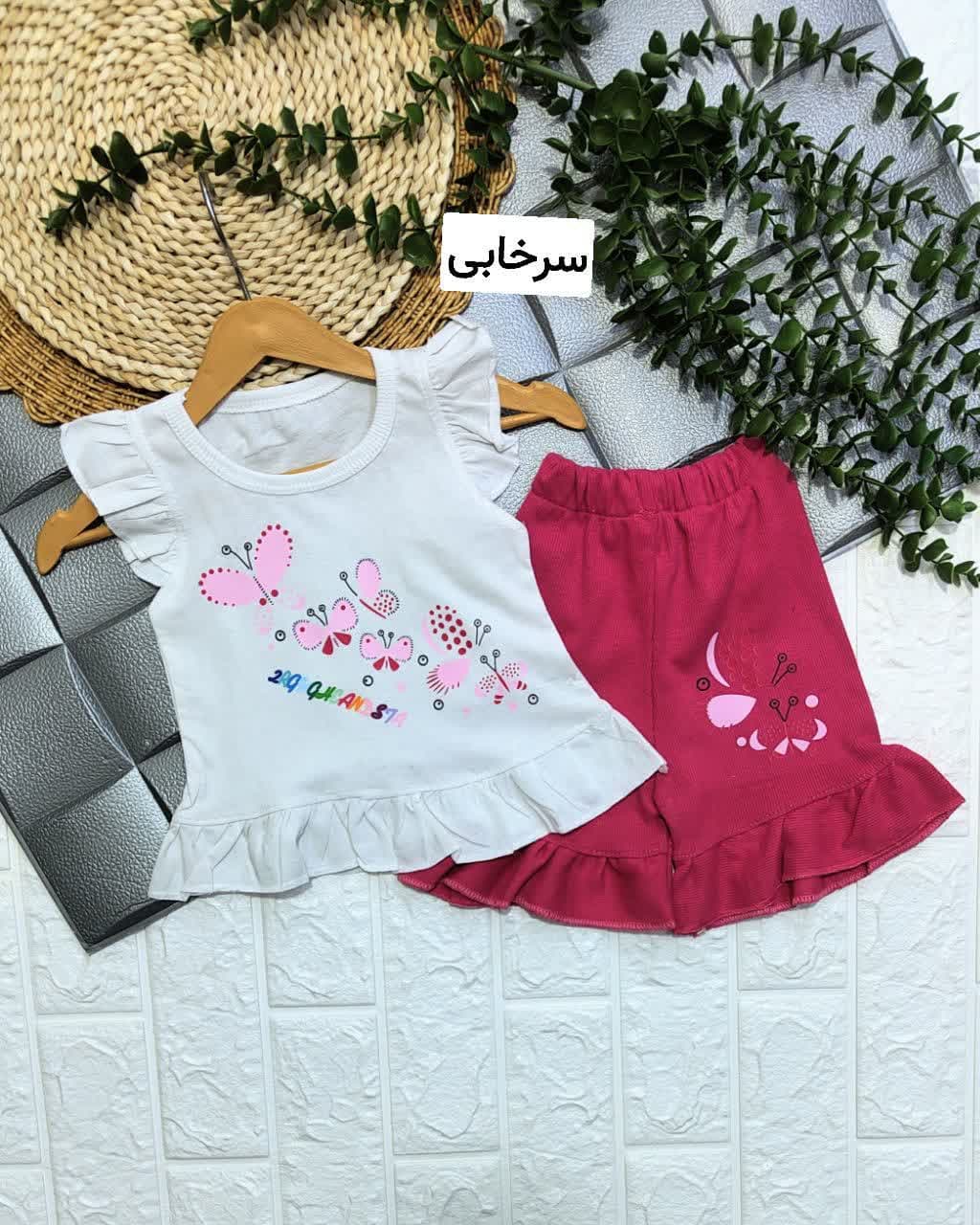 تاپ و شلوارک دخترانه پروانه ای — تصویر ۵