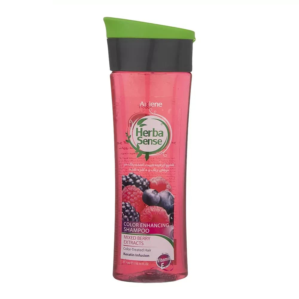 شامپو کراتینه تثبیت کننده رنگ مو آردن هرباسنس مدل Mixed Berry حجم 300 میلی لیتر
