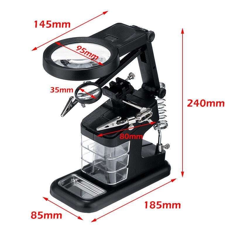 گیره مونتاژ ذره بین دار و پایه هویه مدل TE-803 — تصویر ۵