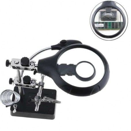 گیره مونتاژ ذره بین دار به همراه پایه هویه مدل TE-800 — تصویر ۵