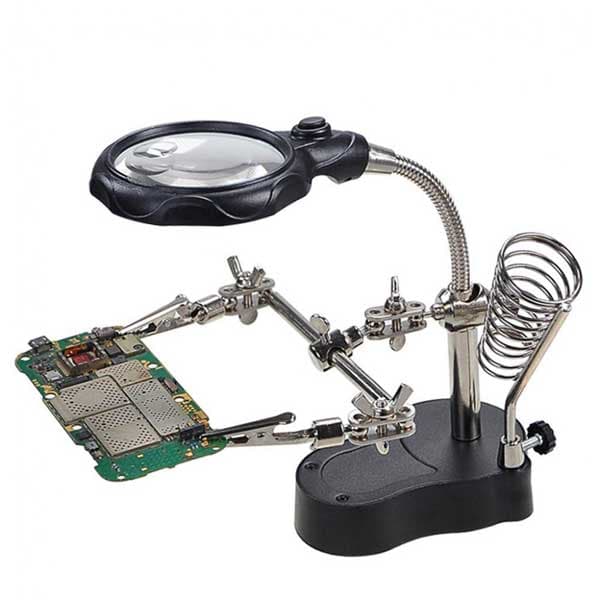 گیره مونتاژ ذره بین دار به همراه پایه هویه TE-801 — تصویر ۶
