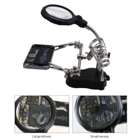 گیره مونتاژ ذره بین دار به همراه پایه هویه TE-801 — تصویر ۴