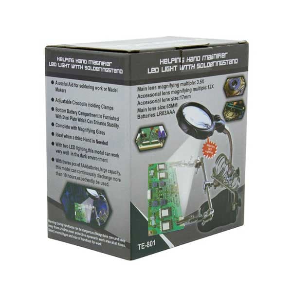 گیره مونتاژ ذره بین دار به همراه پایه هویه TE-801 — تصویر ۹