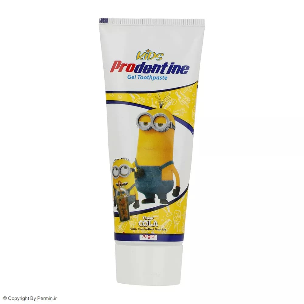 خمیر دندان ژله‌ای کودک پرودنتین طعم نوشابه طرح Minions وزن 70 گرم — تصویر ۳