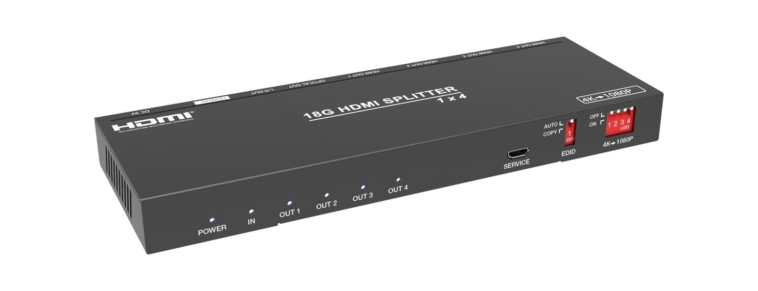 اسپلیتر 4 پورت HDMI 2.0 با خروجی صدای مجزا فرانت — تصویر ۴