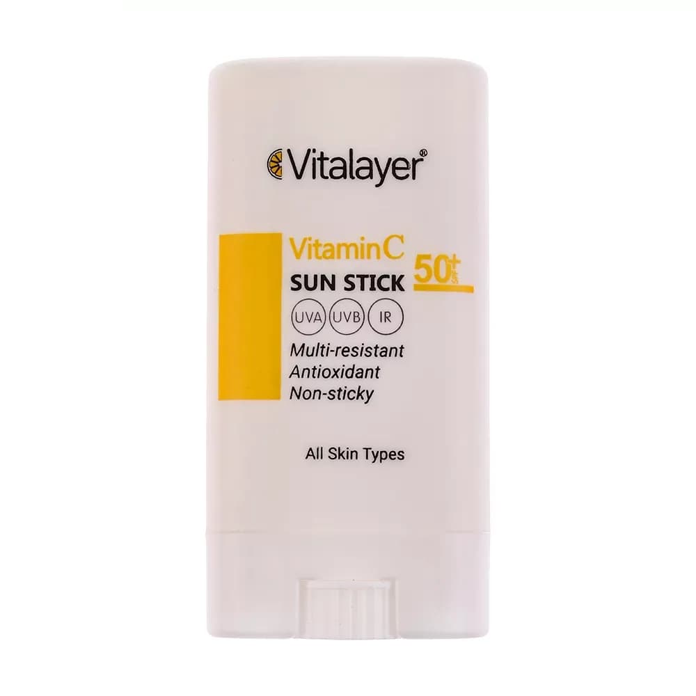 ضد آفتاب استیکی بی‌رنگ ویتالیر SPF 50 مدل Vitamin C حجم 20 میلی‌ لیتر