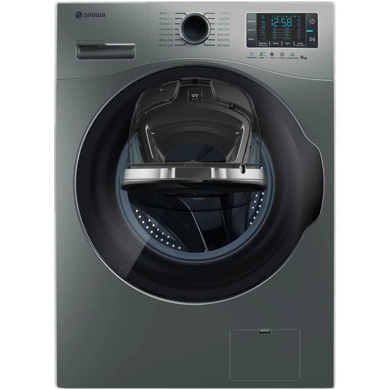 ماشین لباسشویی اسنوا مدل SWM-84617 ظرفیت 8 کیلوگرم رنگ سیلور