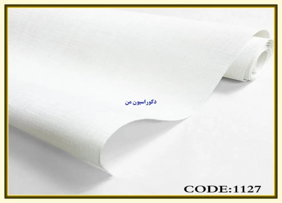 کاغذ دیواری رنگ سفید کد:1127