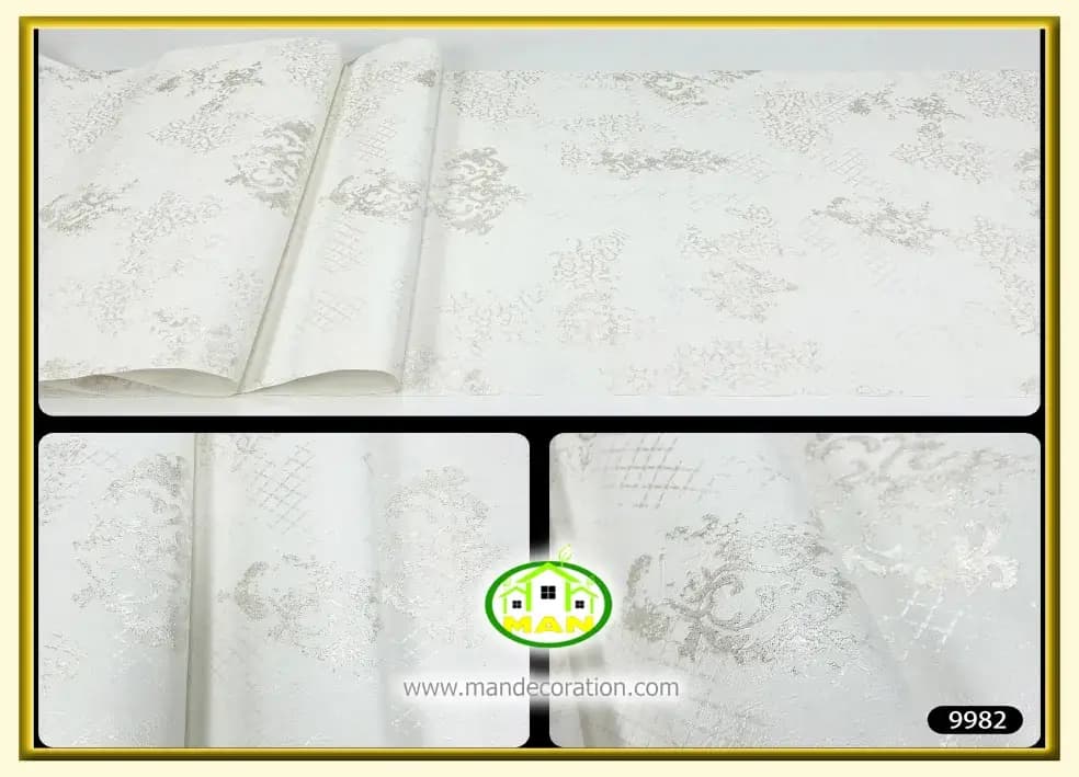 کاغذ دیواری آنجل پتینه طوسی کد:9982 — تصویر ۲