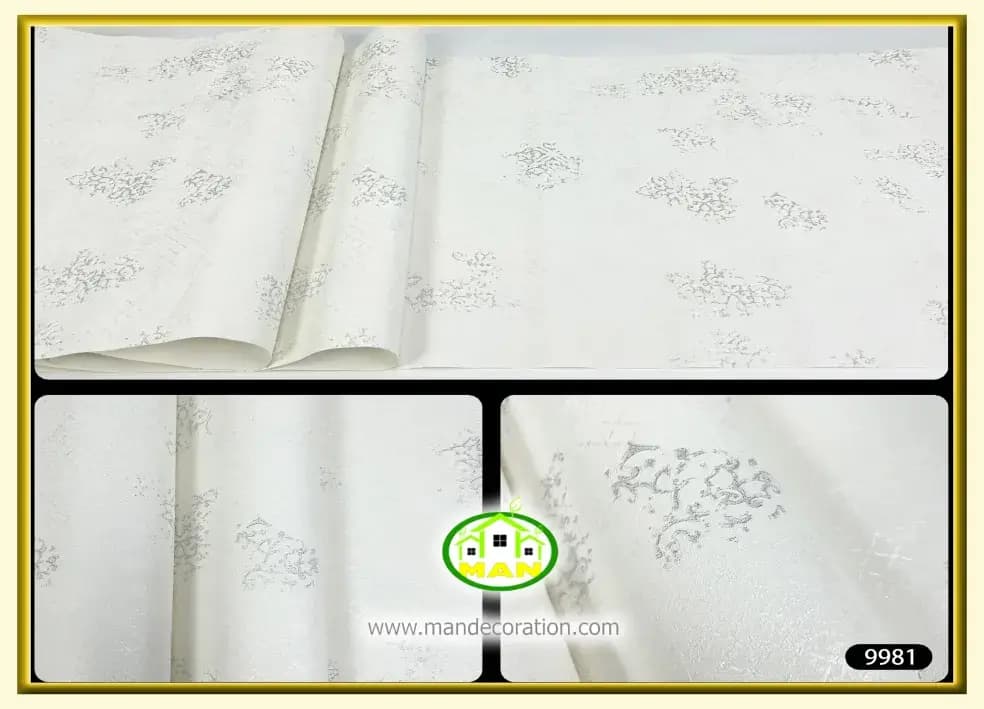 کاغذ دیواری آنجل پتینه طوسی کد:9981 — تصویر ۲
