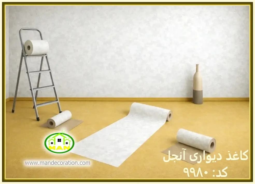 کاغذ دیواری آنجل پتینه ساده طوسی کد:9980