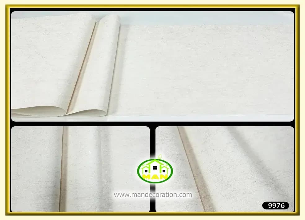 کاغذ دیواری آنجل ساده کرم کد:9976 — تصویر ۲