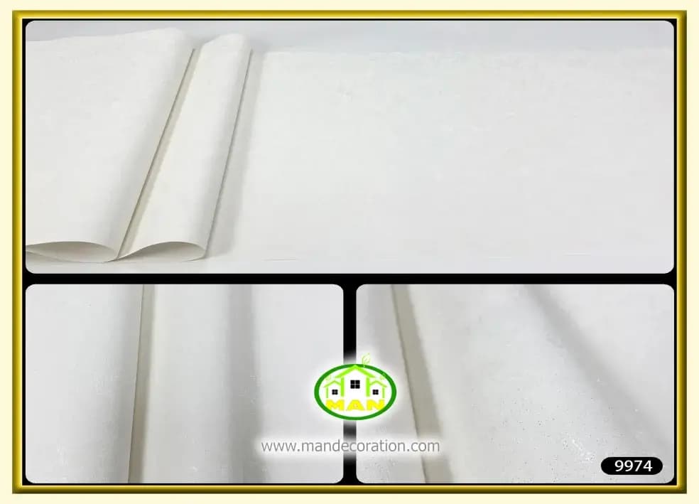کاغذ دیواری آنجل ساده کرم کد:9974 — تصویر ۲