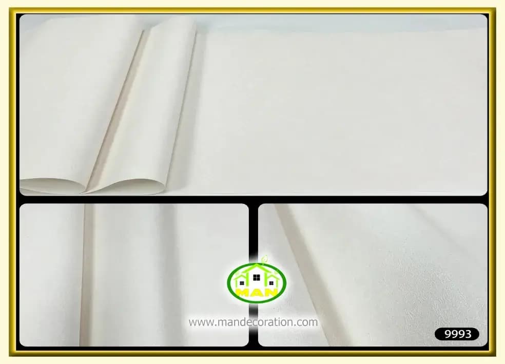 کاغذ دیواری آنجل ساده کرم کد:9993 — تصویر ۲