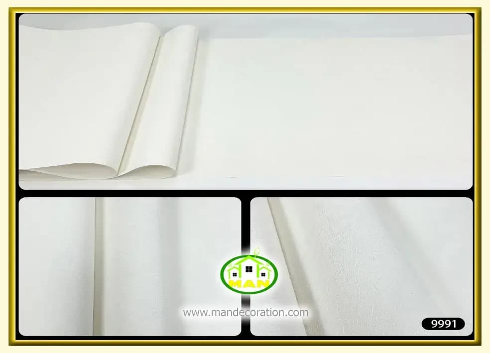 کاغذ دیواری آنجل ساده کرم کد:9991 — تصویر ۲
