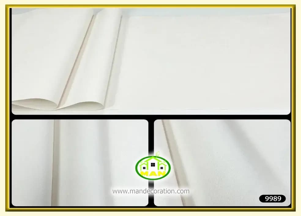 کاغذ دیواری آنجل ساده کرم کد:9989 — تصویر ۲