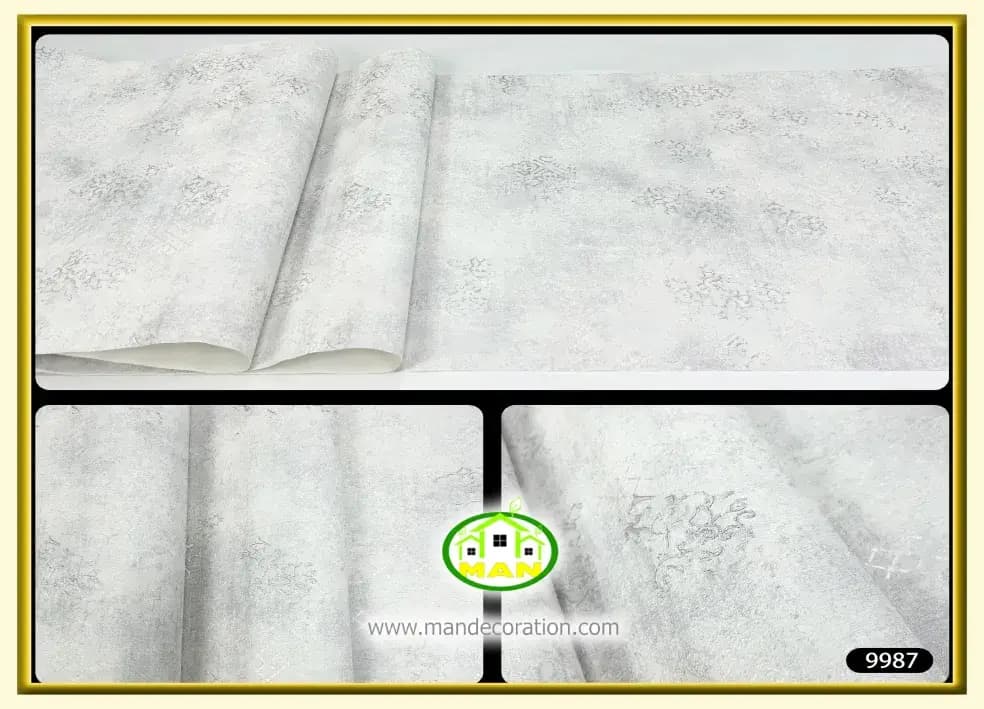 کاغذ دیواری آنجل پتینه طوسی کد:9987 — تصویر ۲