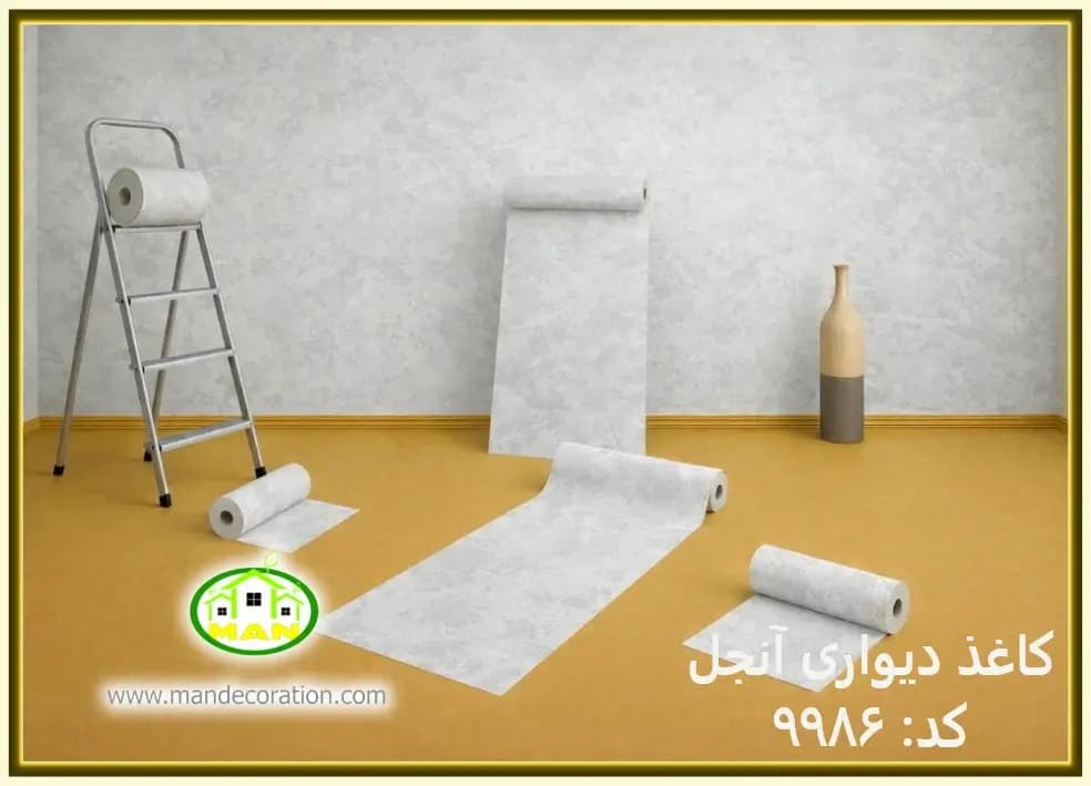 کاغذ دیواری آنجل پتینه طوسی کد:9986