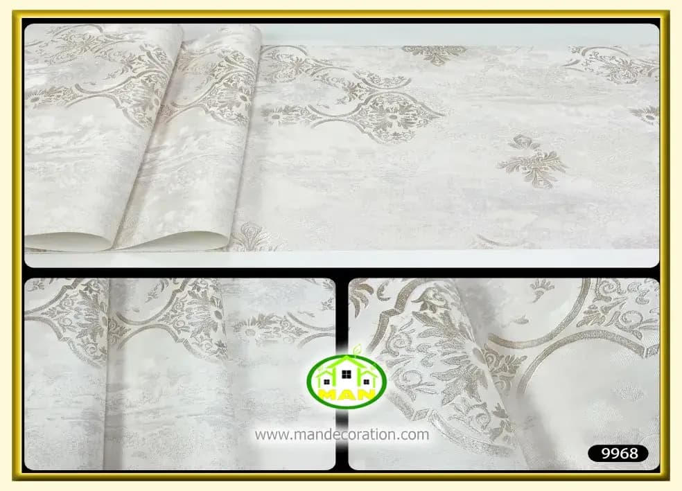 کاغذ دیواری آنجل داماسک بژ کد:9968 — تصویر ۲