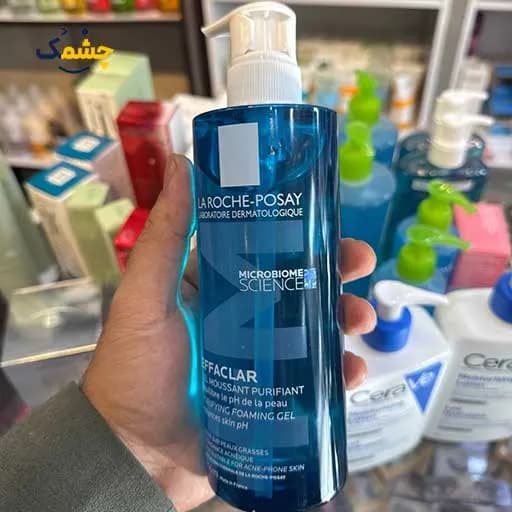 ژل شستشوی افکلار لاروش پوزای مناسب پوست چرب حجم 400 میل | la-roche posay effaclar purifying cleansing gel — تصویر ۳