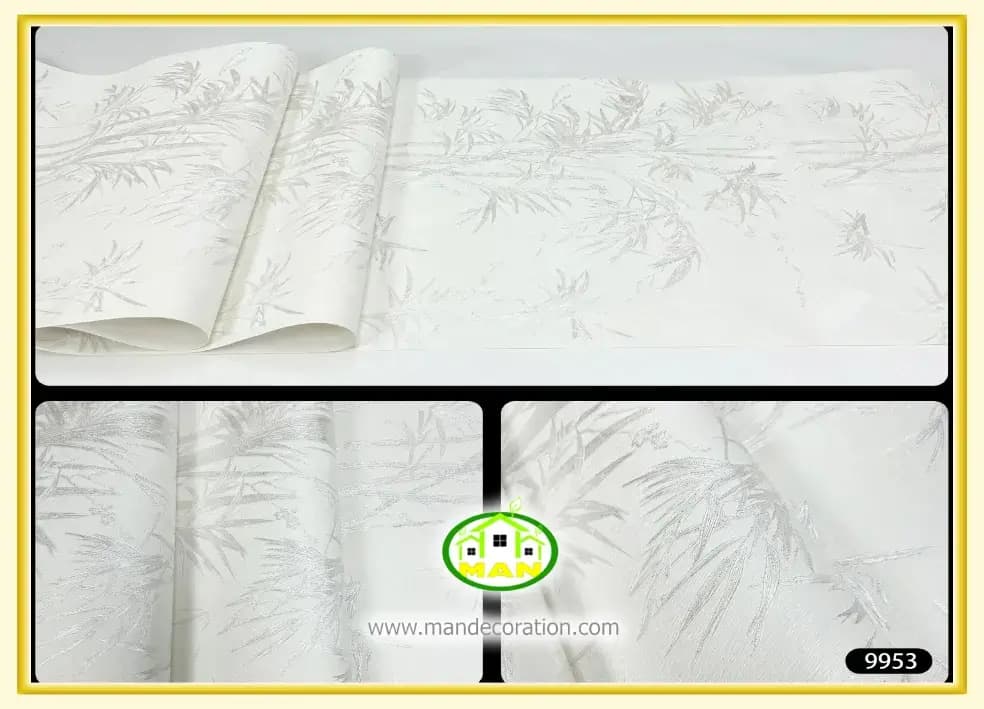 کاغذ دیواری آنجل مدرن درختی طوسی کد:9953 — تصویر ۲