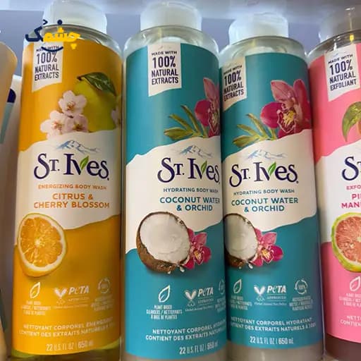 شامپو بدن لیمو صورتی و پرتقال ماندارین استیوز حجم 650 میلی لیتر | St. Ives Exfoliating Body Wash Pink Lemon Mandarin Orange — تصویر ۲