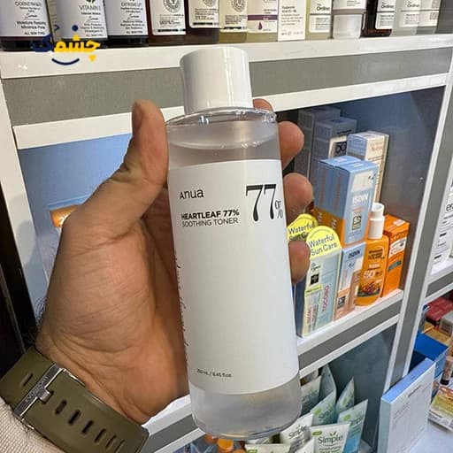 تونر تسکین دهنده و آبرسان آنوا حجم 250 میل|ANUA heartleaf 77% soothing toner 250ml lotion — تصویر ۲