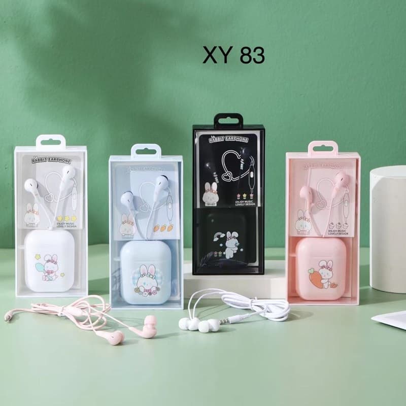 هندزفری عروسکی XY-83 مدل خرگوش با سیم XY-83 Rabbit Earphone