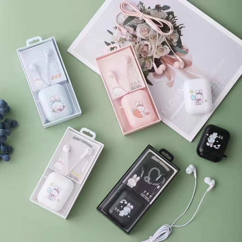 هندزفری عروسکی XY-83 مدل خرگوش با سیم XY-83 Rabbit Earphone — تصویر ۴