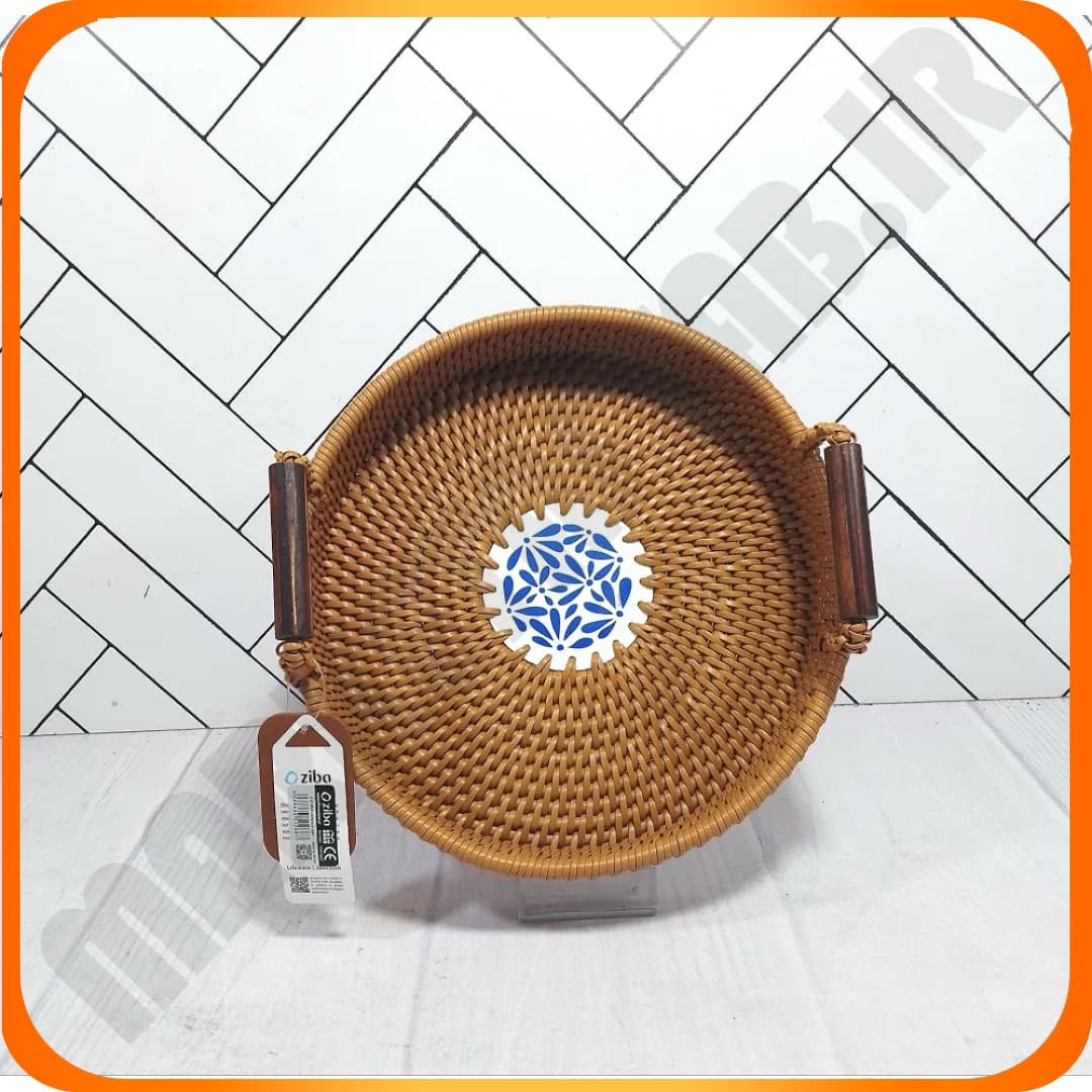 سبد سمفونی دسته دار لر 51268 سایز 2 رنگ خردلی زیباسازان