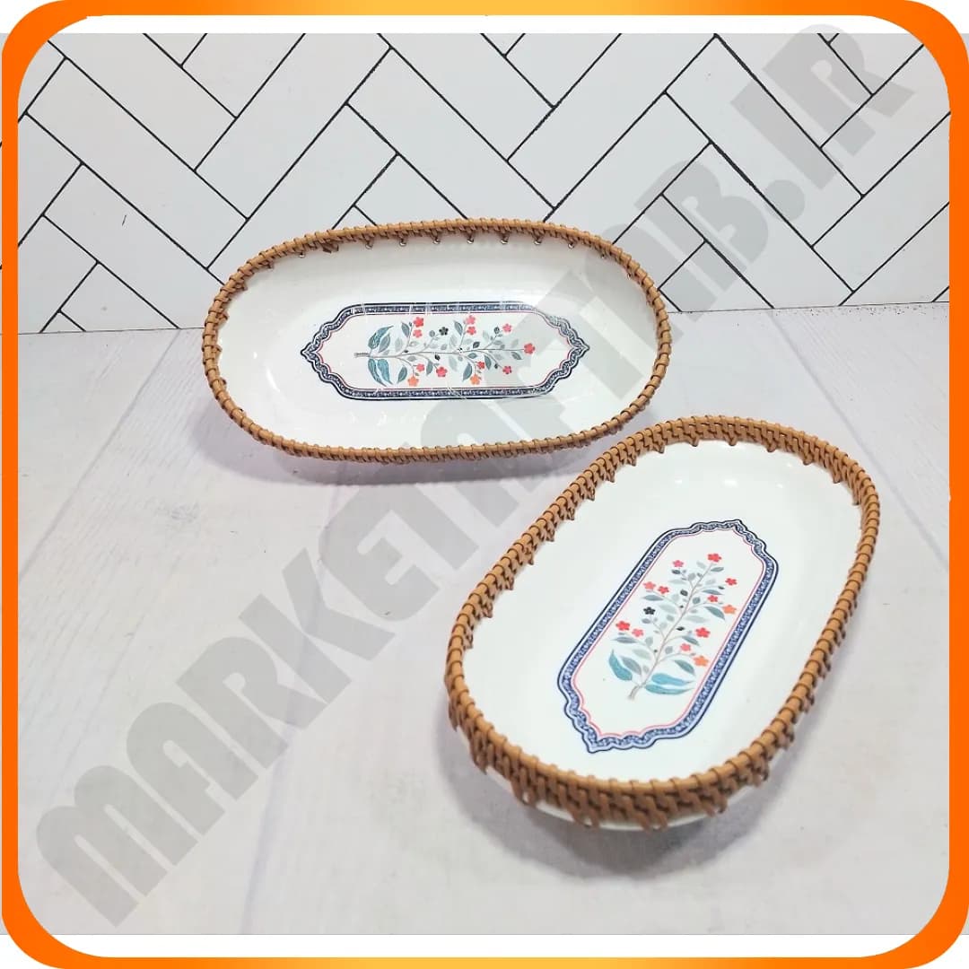 سینی بیضی سمفونی ترک 51251 سایز 2 خردلی زیباسازان