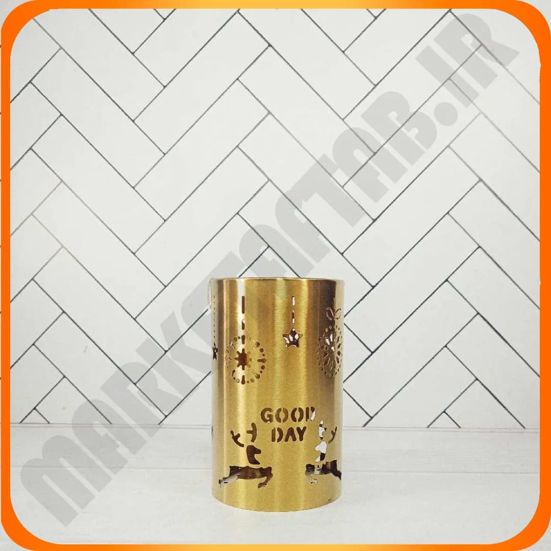 جا قاشقی استوانه ای 671-7 استیل طلایی