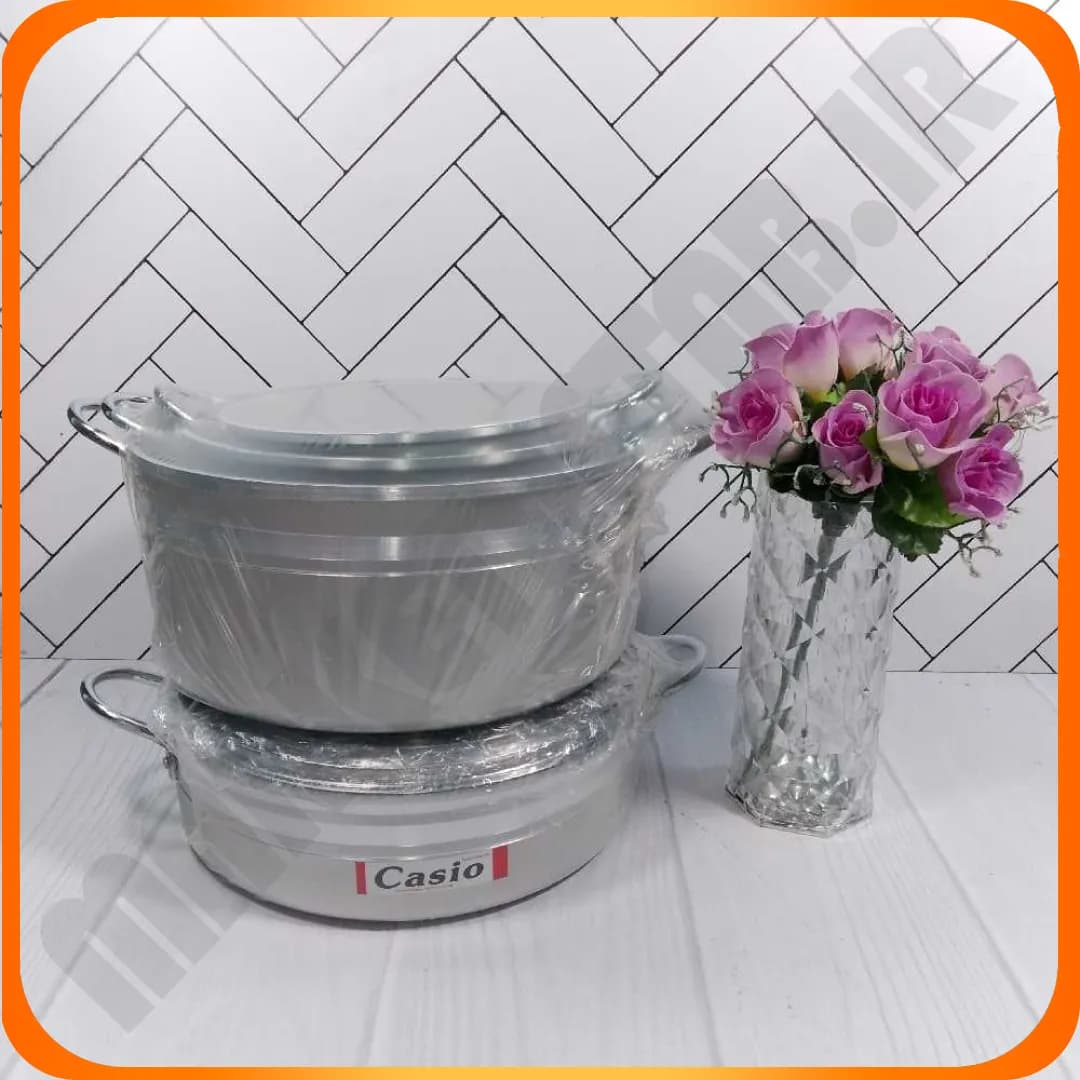 سرویس 7 پارچه طرح چدن دسته فلزی سیلور کاسیو