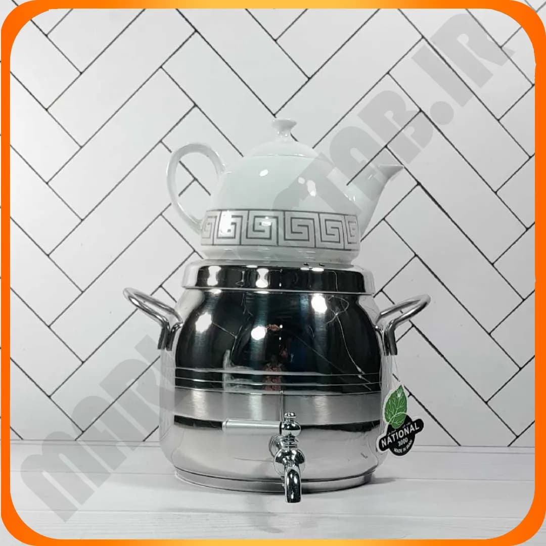 کتری قوری دسته استیل طرح دیانا ناسیونال